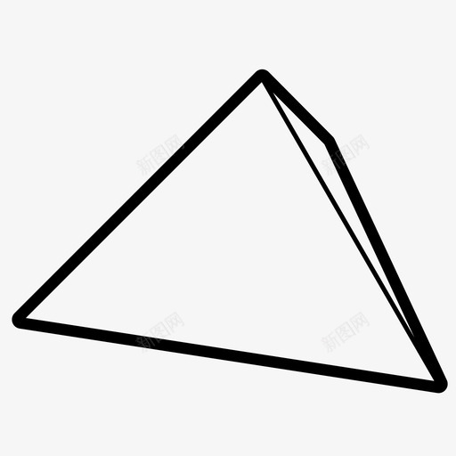 金字塔图形几何体图标svg_新图网 https://ixintu.com 体积 几何体 图形 棱柱体 模型 金字塔