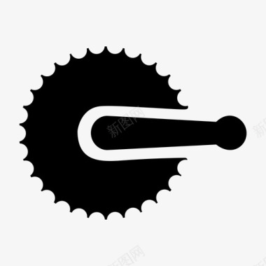 自行车曲柄自行车零件零件图标图标