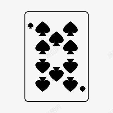十黑桃纸牌游戏图标图标
