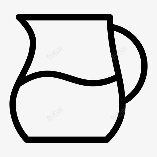 水壶陶器厨房用具图标svg_新图网 https://ixintu.com 厨房用具 水壶 陶器