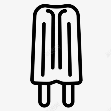 冰棍双份冰淇淋图标图标