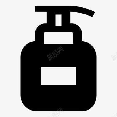 液体肥皂浴室图标图标