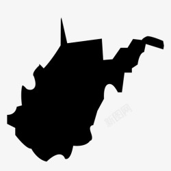 弗吉尼亚州西弗吉尼亚州州美国图标高清图片