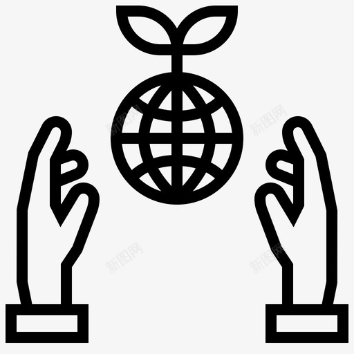 生态护理能源图标svg_新图网 https://ixintu.com 手 护理 生态 能源