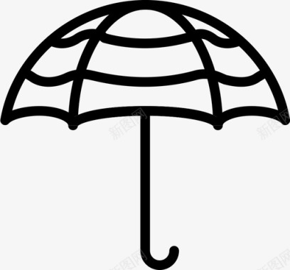 雨伞配饰时尚图标图标