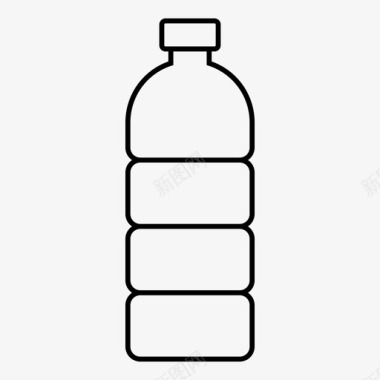 塑料瓶饮料废物图标图标