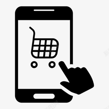 移动购物网上购物电子商务图标图标