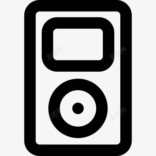 Ipod轮廓音乐通用接口图标svg_新图网 https://ixintu.com Ipod轮廓 通用接口 音乐