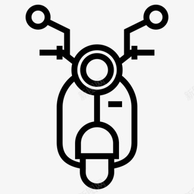 踏板车自行车摩托车图标图标