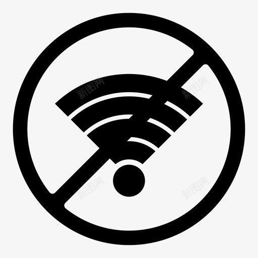 没有wifi没有wifi阻止图标svg_新图网 https://ixintu.com wifi 不使用wifi 房子 没有wifi 阻止 阻止wifi