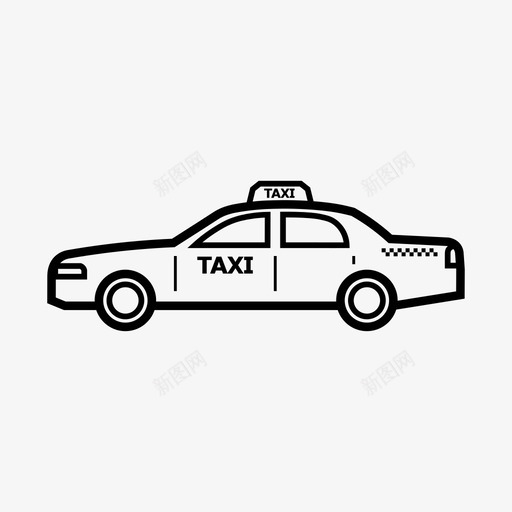 出租车轿车车辆图标svg_新图网 https://ixintu.com 出租车 简易车辆 车辆 轿车