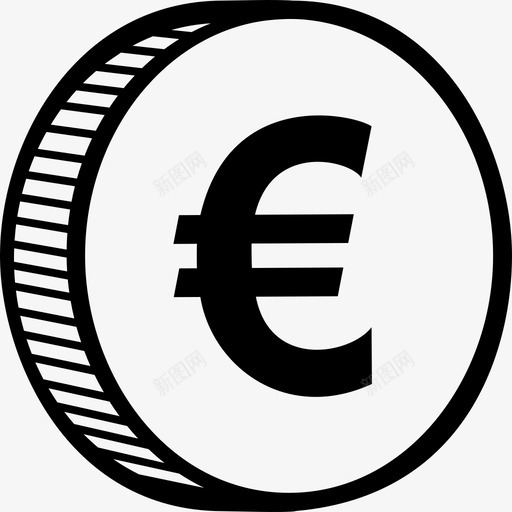欧元硬币货币经济图标svg_新图网 https://ixintu.com 欧元硬币 经济 货币