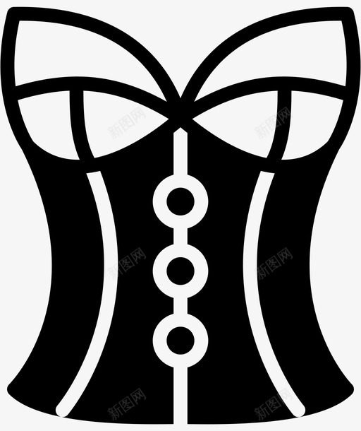 紧身胸衣服装时尚图标svg_新图网 https://ixintu.com 女士 时尚 时尚女装 服装 紧身胸衣