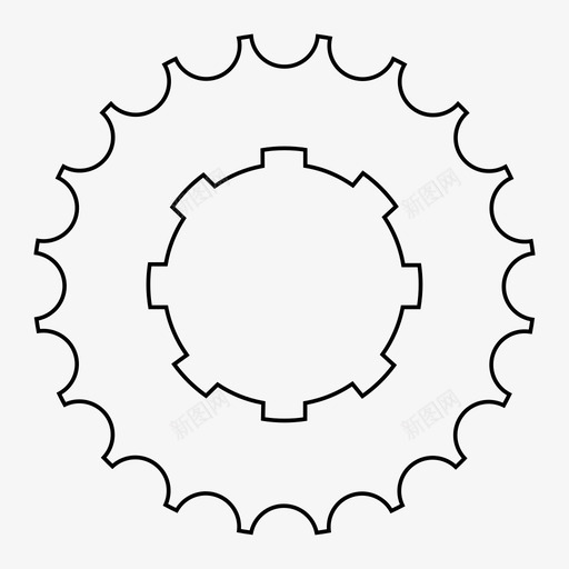 自行车链轮自行车零部件图标svg_新图网 https://ixintu.com 自行车链轮 自行车零部件