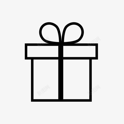 礼物圣诞节礼盒图标svg_新图网 https://ixintu.com 圣诞节 礼物 礼盒