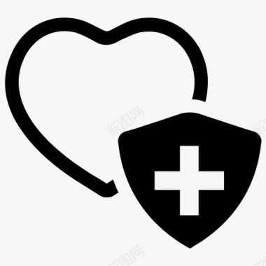 心脏保护健康保险图标图标