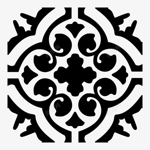 瓷砖巴塞罗那花朵图标svg_新图网 https://ixintu.com 几何 图案 巴塞罗那 巴塞罗那瓷砖 瓷砖 花朵