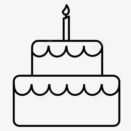 生日蛋糕蜡烛庆典图标svg_新图网 https://ixintu.com 庆典 生日蛋糕 蜡烛 食物