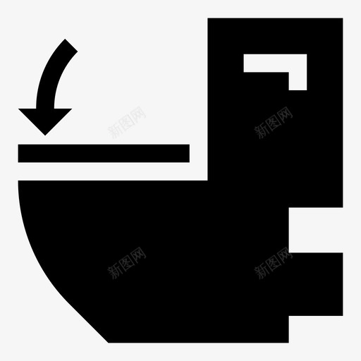 马桶座马桶盖卫生间图标svg_新图网 https://ixintu.com 卫生间 座椅向下 浴室 马桶座 马桶盖