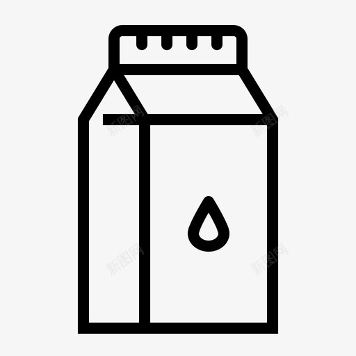 牛奶乳制品包装图标svg_新图网 https://ixintu.com 乳制品 包装 四包 学校和学习线 教育 牛奶 蛋白质
