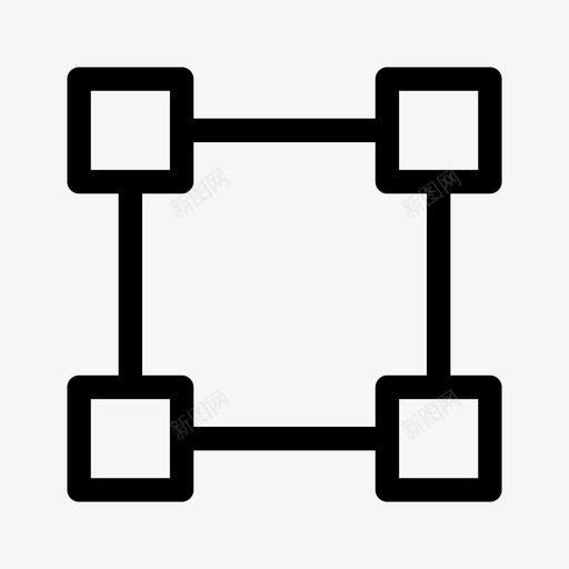 边界框定位点钢笔工具图标svg_新图网 https://ixintu.com 定位点 形状 边界框 钢笔工具