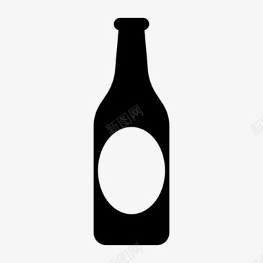 啤酒瓶饮料厨房和食物图标图标