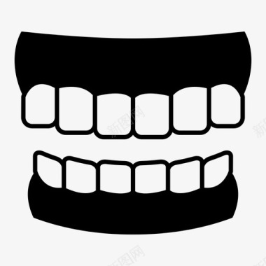 牙齿假牙嘴图标图标