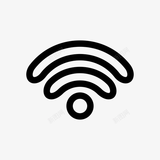 wifi通信网络图标svg_新图网 https://ixintu.com wifi 技术图标 无线 网络 通信
