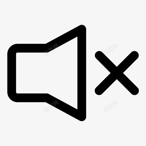 没有音量没有声音安静图标svg_新图网 https://ixintu.com 安静 扬声器关闭 没有声音 没有音量