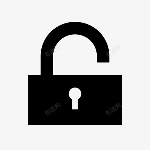 解锁打开安全图标svg_新图网 https://ixintu.com 启动图标 安全 打开 解锁