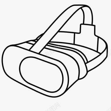 虚拟现实护目镜3d眼镜图标图标