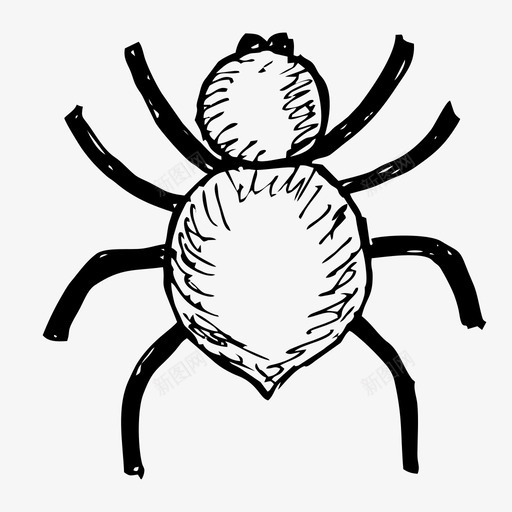 蜘蛛虫子昆虫图标svg_新图网 https://ixintu.com 手绘 昆虫 父母收藏 素描 自然 虫子 蜘蛛