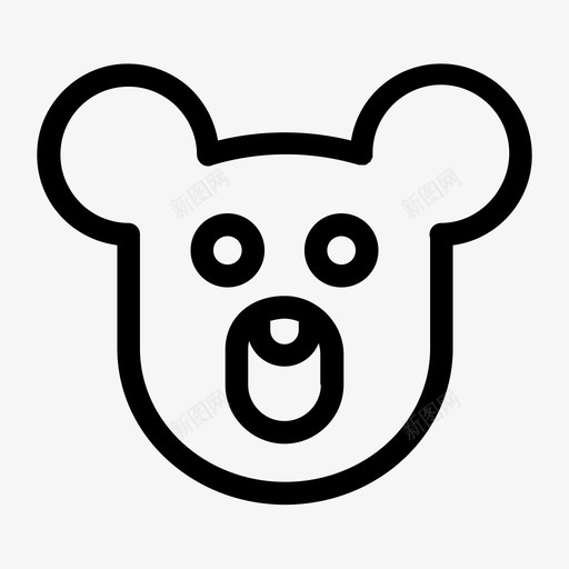 熊动物卡通图标svg_新图网 https://ixintu.com 动物 卡通 卡通脸 泰迪 熊