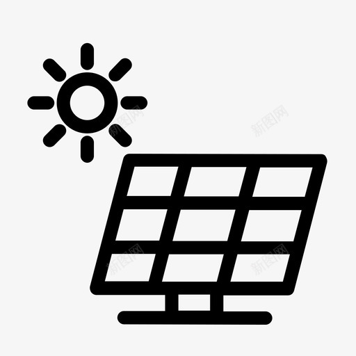 太阳能太阳能电池板工业油气动力概述图标svg_新图网 https://ixintu.com 太阳能 太阳能电池板 工业油气动力概述