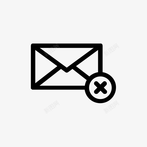 删除信件邮件消息图标svg_新图网 https://ixintu.com 删除信件 消息 短信 邮件 邮寄