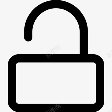 解锁挂锁外形安全通用接口图标图标