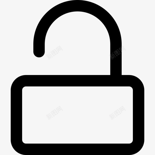 解锁挂锁外形安全通用接口图标svg_新图网 https://ixintu.com 安全 解锁挂锁外形 通用接口