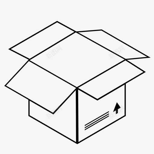 开箱纸板包装图标svg_新图网 https://ixintu.com 包装 开箱 纸板 装运