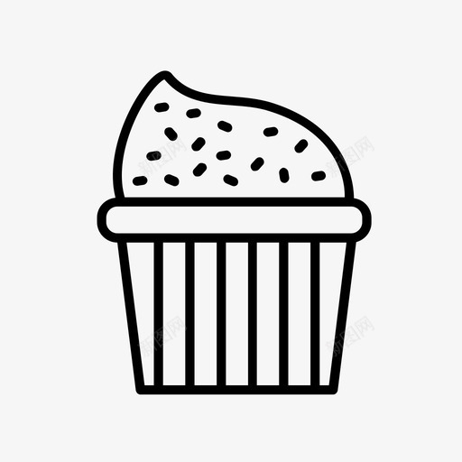 纸杯蛋糕生日派对图标svg_新图网 https://ixintu.com 派对 生日 糕点 纸杯蛋糕