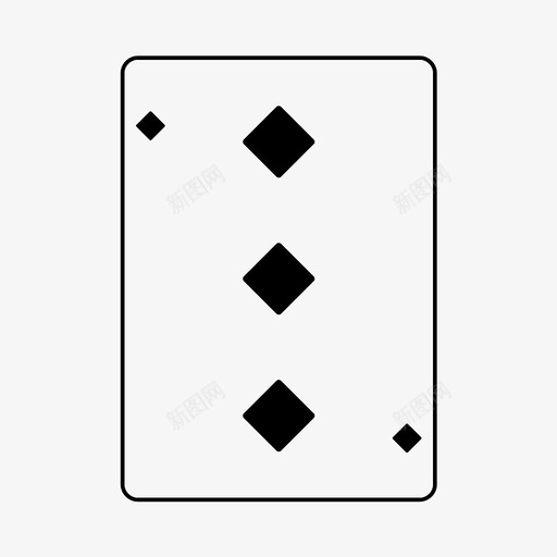 三颗钻石纸牌游戏图标svg_新图网 https://ixintu.com 三颗钻石 扑克 游戏 纸牌