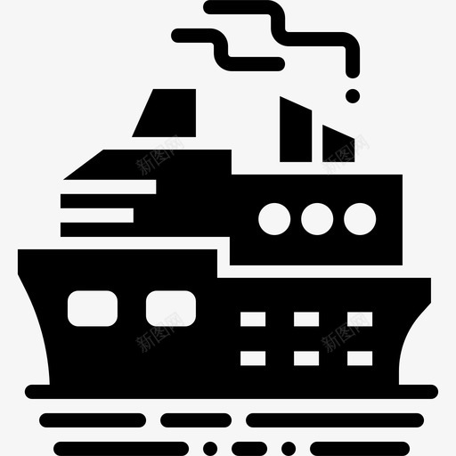船邮轮海上图标svg_新图网 https://ixintu.com 旅行 海上 船 运输 邮轮 野营和户外雕文