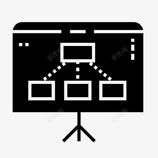 展示板商务展示画架图标svg_新图网 https://ixintu.com 商务展示 层次结构 展示板 方案 画架