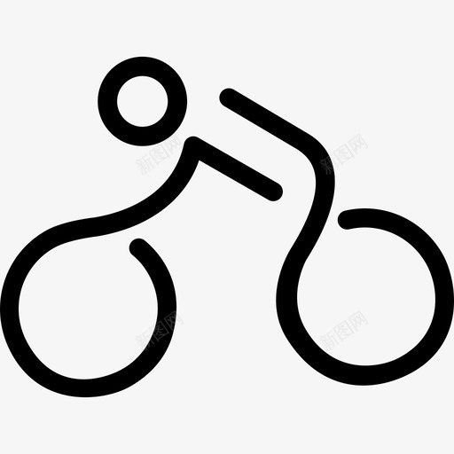 骑手骑的自行车运动运动标志图标svg_新图网 https://ixintu.com 运动 运动标志 骑手骑的自行车