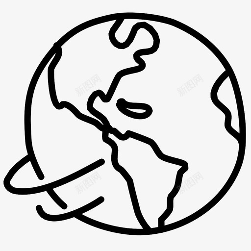 旋转地球地球行星图标svg_新图网 https://ixintu.com 地球 旋转 旋转地球 行星 行星和地球