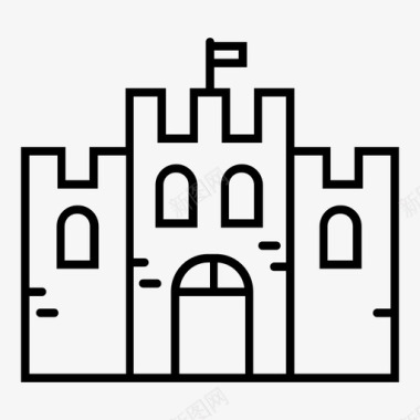 城堡建筑地标图标图标