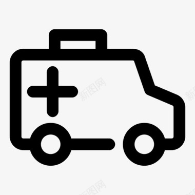 救护车汽车医疗保健图标图标