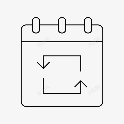 回收日历每日日历刷新图标svg_新图网 https://ixintu.com 刷新 回收日历 日程表 每日日历 记事本