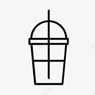 外卖果汁咖啡餐车图标图标