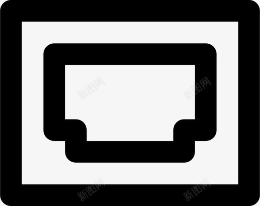 以太网端口电缆连接器图标svg_新图网 https://ixintu.com smashicons连接器电缆md轮廓 以太网端口 电缆 连接器