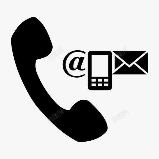 客户服务电话连接图标svg_新图网 https://ixintu.com 客户支持 客户服务 电子商务购物 电子邮件 电话 连接